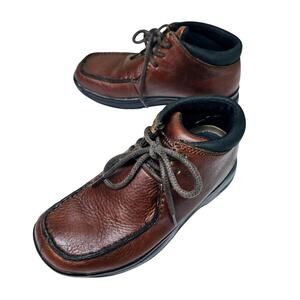 Roper Brown Sz6 Lace Up Ankle leather boots. W's. Rubber Soles. RareToughSturdy